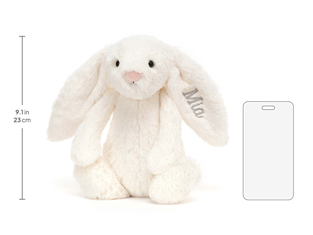 Personalised Bashful Cream Bunny Medium