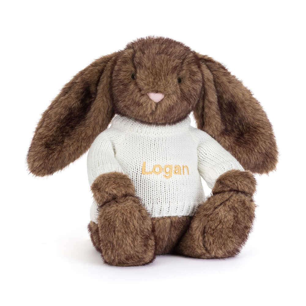 Hoppleston Luxe Bunny with Personalised Cream Jumper