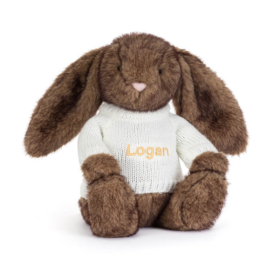 Hoppleston Luxe Bunny with Personalised Cream Jumper