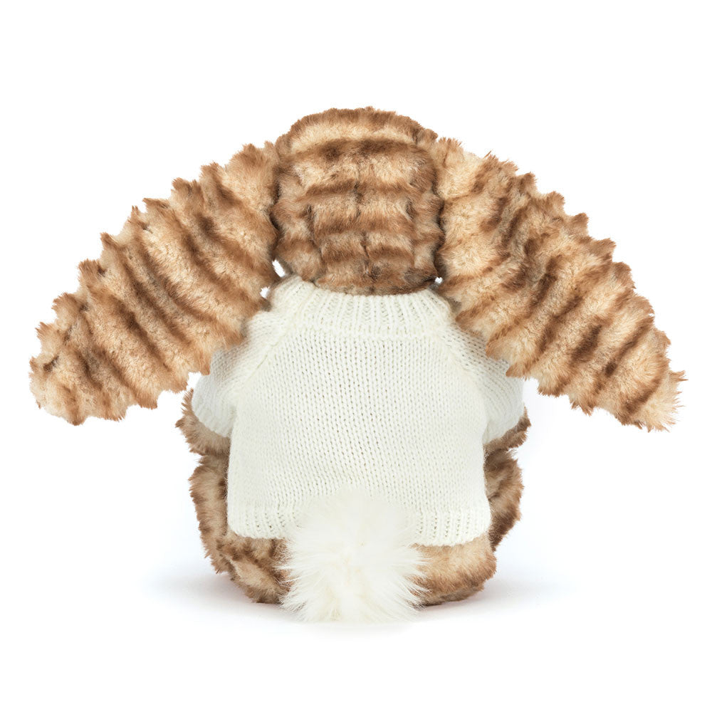 Bashful Luxe Bunny Juniper with Personalised Cream Jumper