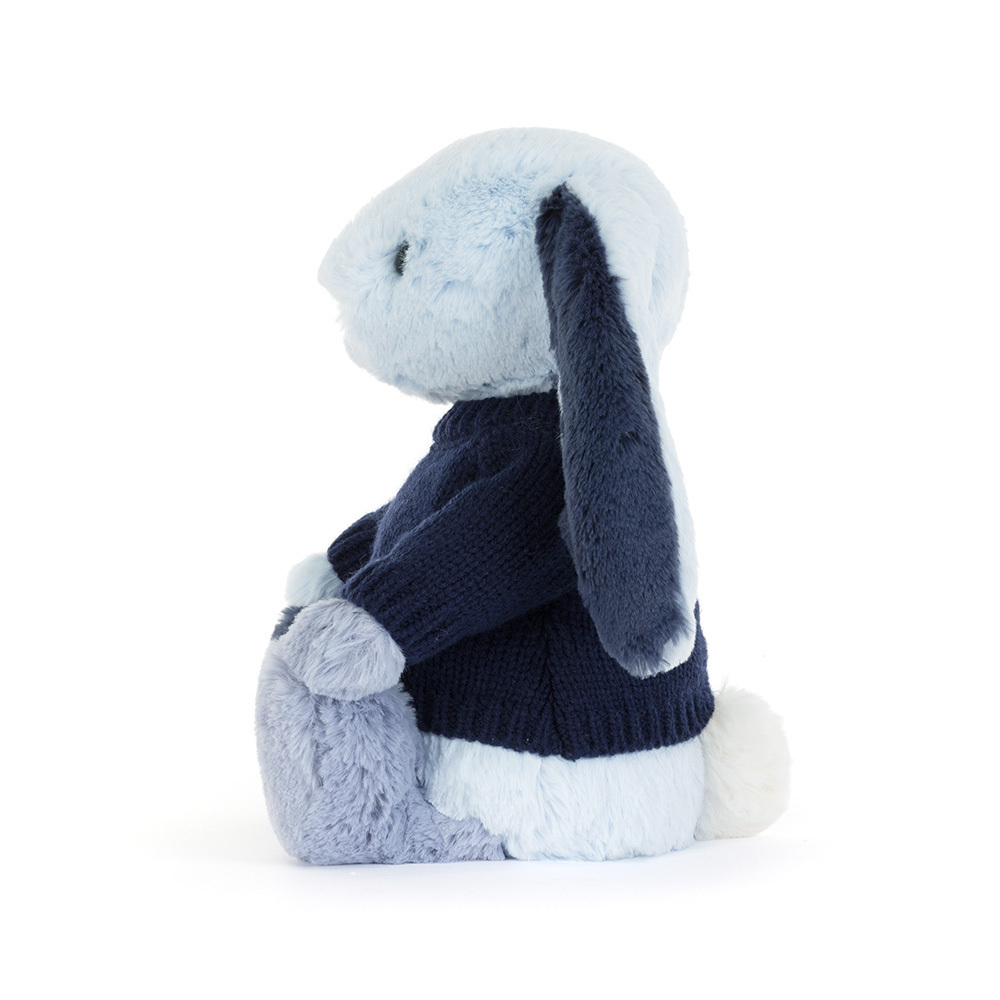 Puddlesea Bunny with Personalised Navy Jumper