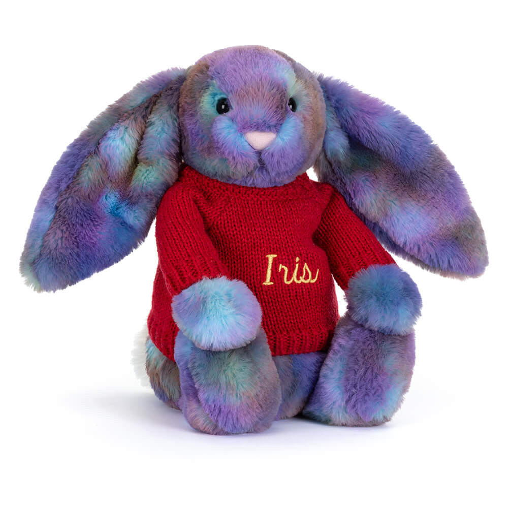 Zodihop Luxe Bunny with Personalised Red Jumper
