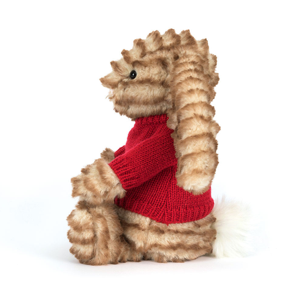 Bashful Luxe Bunny Juniper with Personalised Red Jumper