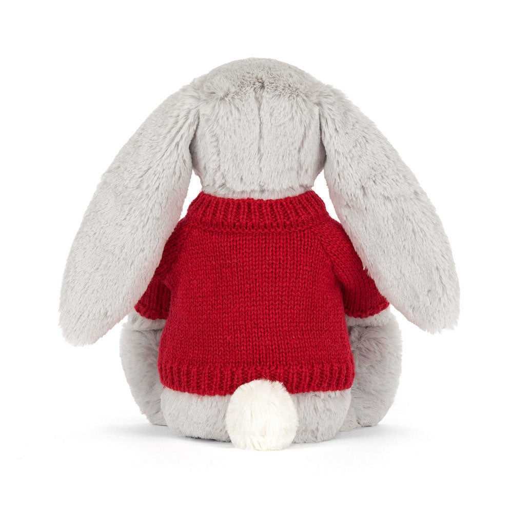 Blossom Silver Bunny 'Bloom' with Personalised Red Jumper