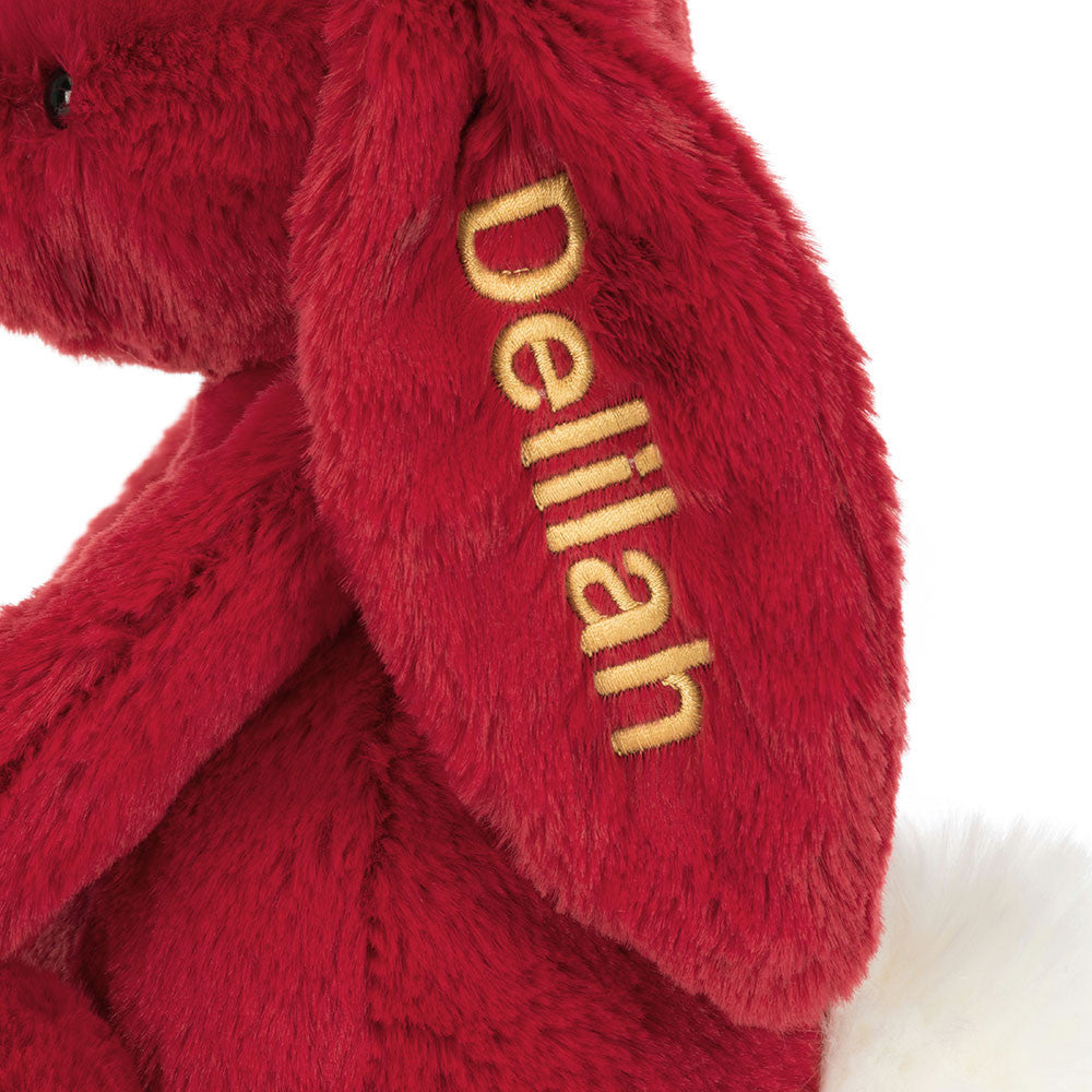 Personalised Bashful Luxe Bunny Scarlett Medium