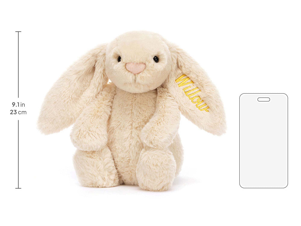 Personalised Bashful Luxe Bunny Willow Medium