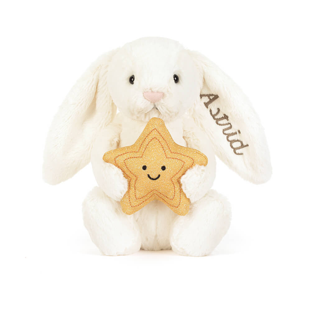 Personalised Cream Bunny with Star