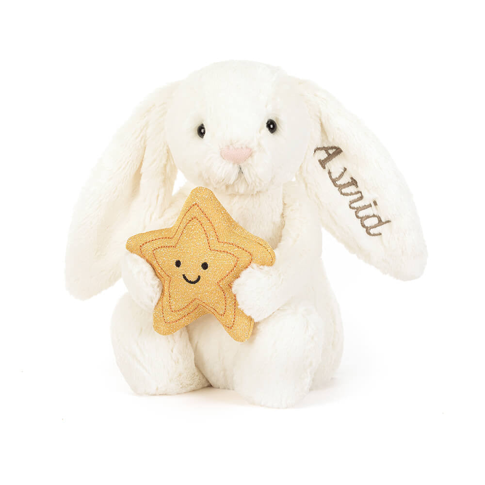Personalised Cream Bunny with Star