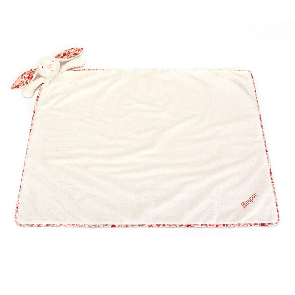 Personalised Blossom Cream Bunny 'Berry' Blankie